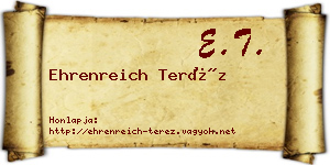 Ehrenreich Teréz névjegykártya